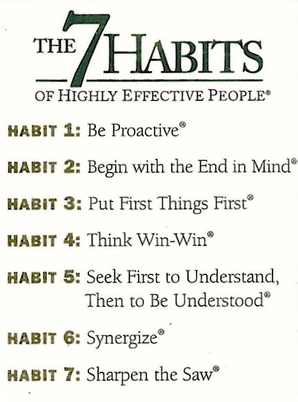 Implementing Covey’s 7 Habits of Highly Successful People