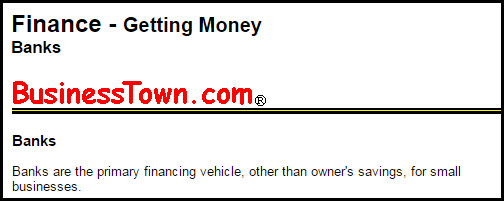 Getting Money from a Bank for Your Small Business